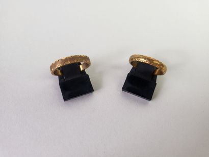Lot of 2 wedding rings in 18K yellow gold...