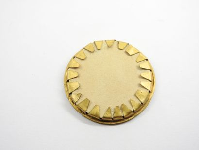 TWO PINS, one in yellow gold 750 thousandths...