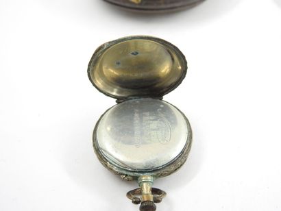 THREE silver pocket and neck watches, gross...