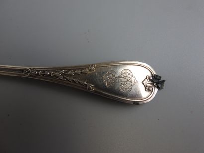 Part of a silver cutlery set with Silz inscription,...