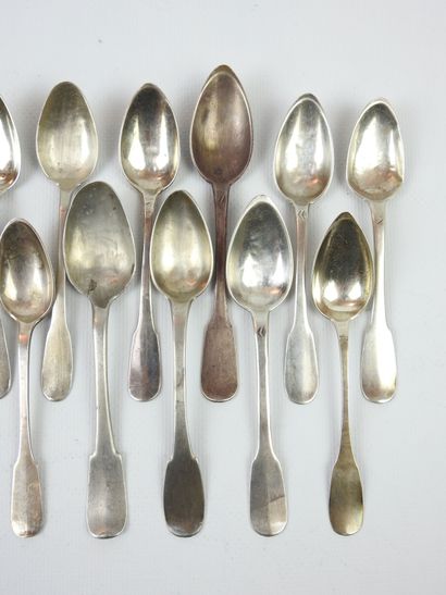 TWENTY COFFEE SPoons in silver model plain....