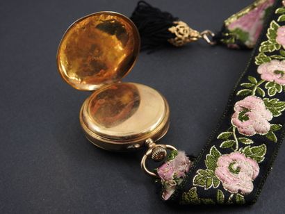 18K (750°/°°) gold pocket watch. Hallmarked...