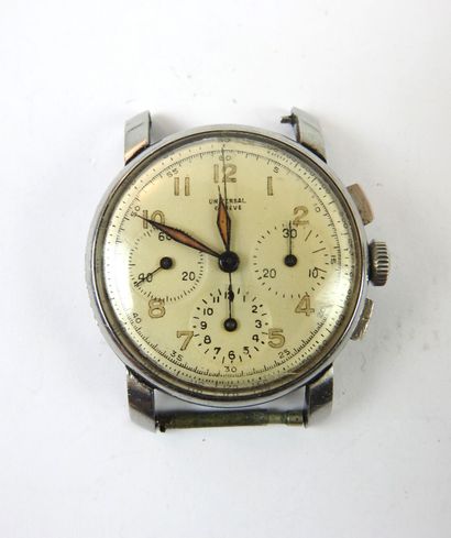 Universal Genève: Steel watch case.
