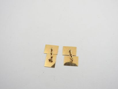 PAIR OF Cufflinks in yellow gold 750 thousandth....