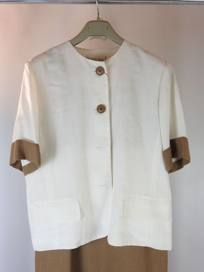 BLEU MARINE DESIGN : Off white and cinnamon...