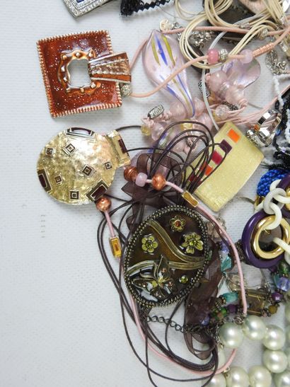 LOT of costume jewelry including enameled...