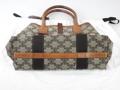 CELINE : Handbag in canvas signed. With dust-bag....