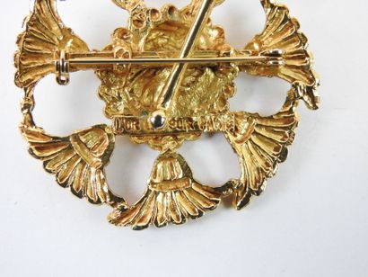 L'OR DU SOIR PARIS: Brooch - round pendant...