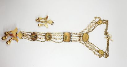 NECKLACE in yellow gold 750 thousandths with...