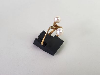 Ring Toi et Moi in 18K (750°/°°) yellow gold...