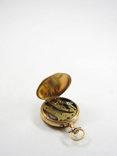 Yellow gold collar watch 750 thousandths....