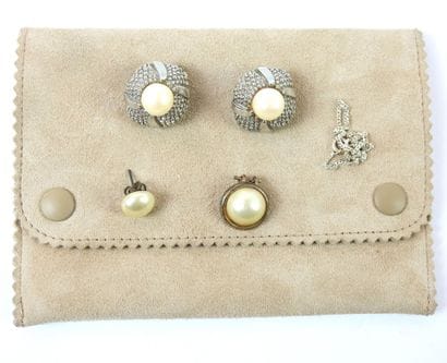 PAIR of fancy earrings with pearls. We joined...