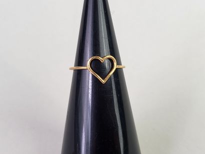 Lot of 2 rings in yellow gold 18K (750°/°°)...