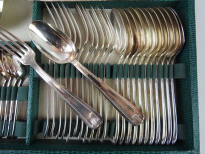 Silver-plated metal KITCHEN comprising twelve...
