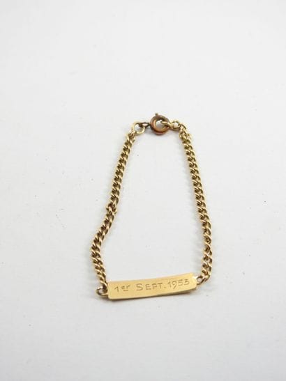 GOURMETTE child 'Alain' in gold 750 thousandths....