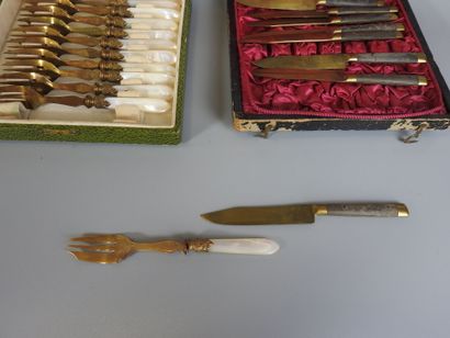 TWO BOXES containing 12 dessert forks with...