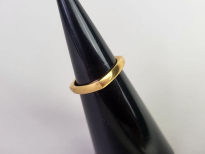 Ring in yellow gold 18K (750°/°°) of square...