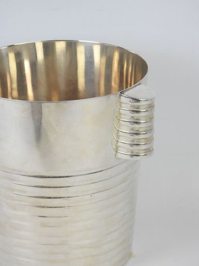 Luc LANEL for CHRISTOFLE: Silver plated champagne...