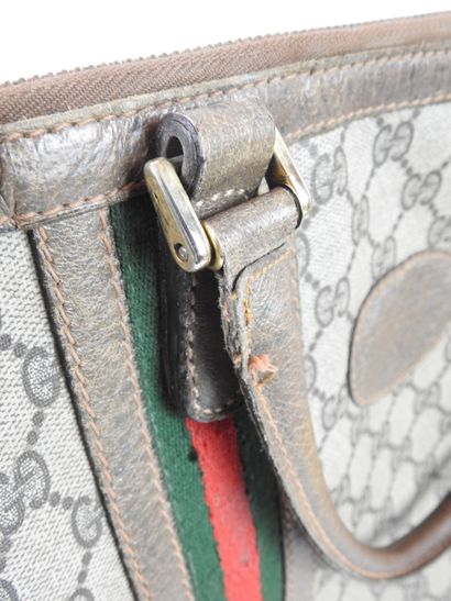 GUCCI: Canvas tote bag monogrammed with web...