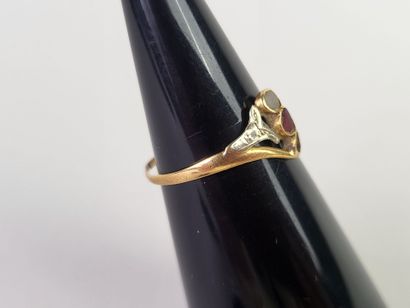 Medallion ring in 18K (750°/°°) yellow gold...