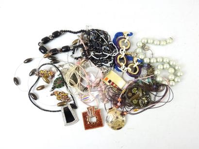 LOT of costume jewelry including enameled...