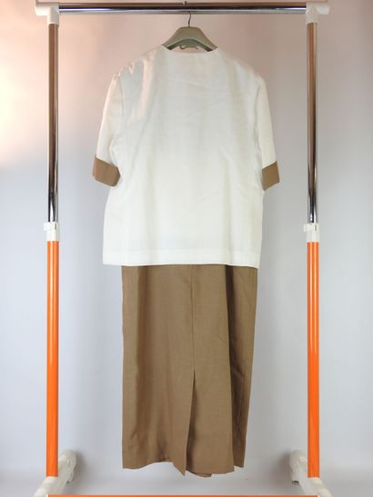 BLEU MARINE DESIGN : Off white and cinnamon...