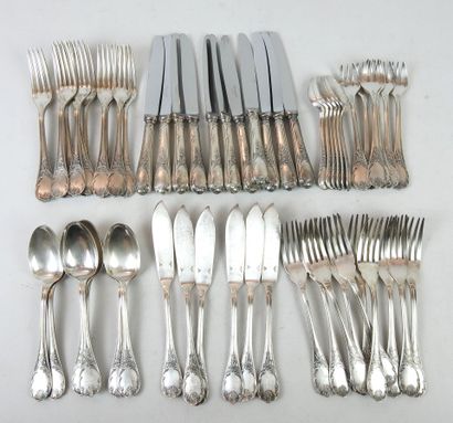 CHRISTOFLE: Part of a silver plated cutlery...