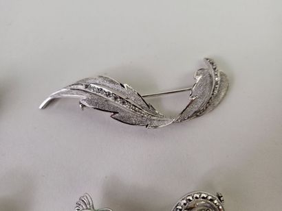 Lot of 6 antique silver brooches (800°/°°...