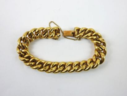 Bracelet gourmette in yellow gold 750 thousandths....