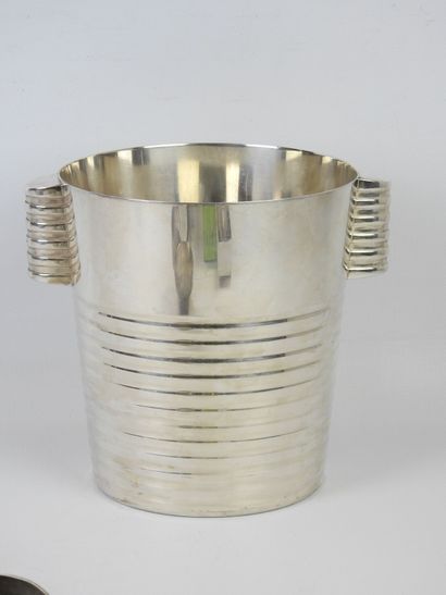 Luc LANEL for CHRISTOFLE: Silver plated champagne...