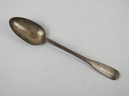 RAGOUT SPOON in silver, monogram in a shield...