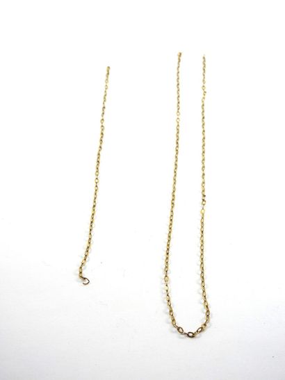Chain in gold 750 thousandth (broken). Weight...