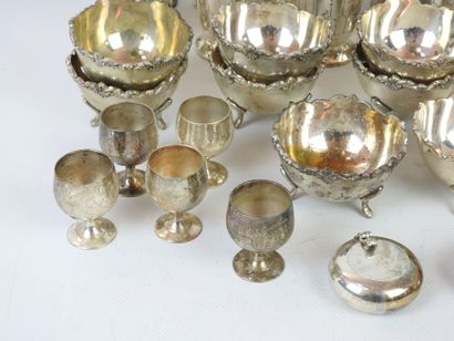 Lot of silver plated metal including twelve...
