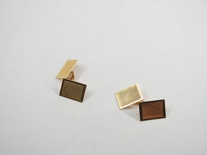 PAIR OF Cufflinks in yellow gold 750 thousandth....
