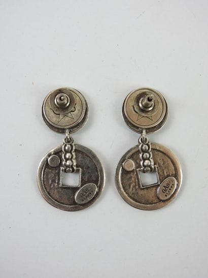 GAS Bijoux : Pair of silver earrings with...