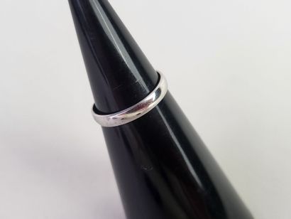 Lot of 5 wedding rings in 18K white gold...