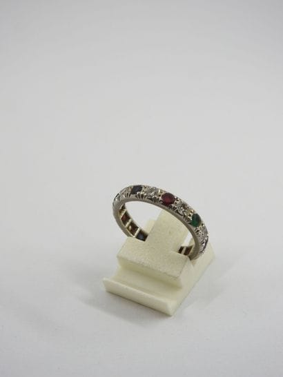 ALLIANCE in white gold 750 thousandth alternating...