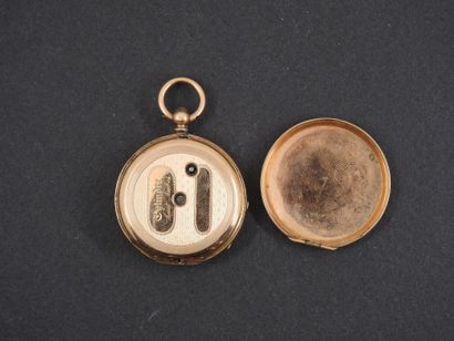 18 K (750°/°°) gold collar watch and its...