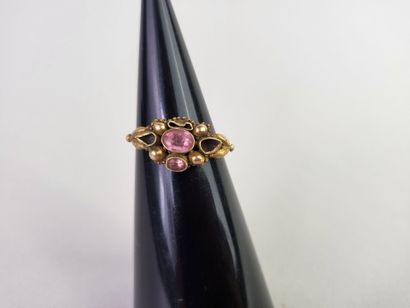 Small lot of jewelry in yellow gold 18K (750°/°°)...