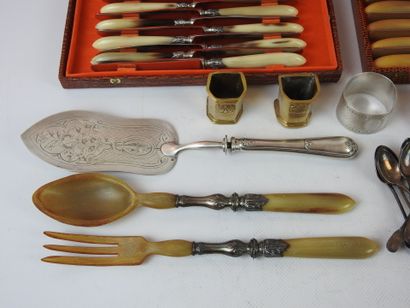 LOT of silver plated cutlery including mocha...