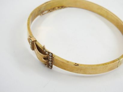 Rigid BRACELET in yellow gold 750 thousandths,...