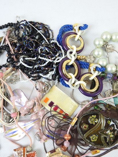 LOT of costume jewelry including enameled...