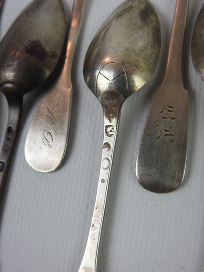 TWENTY COFFEE SPoons in silver model plain....