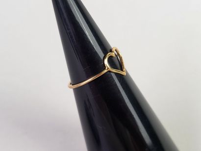 Lot of 2 rings in yellow gold 18K (750°/°°)...