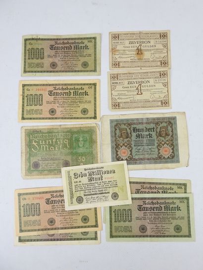 LOT of 25 banknotes Germany. In the state...