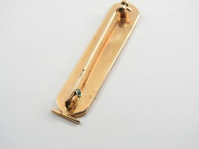 Egyptian barrette in yellow gold, decorated...