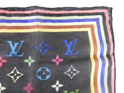 LOUIS VUITTON-PARIS: Black Murakami silk...