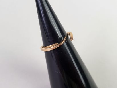Lot of 2 rings in 18K gold (750°/°°) including...