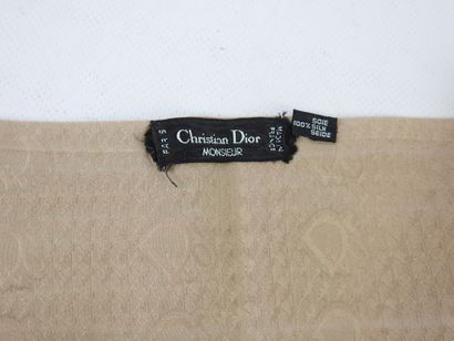 CHRISTIAN DIOR : Iced brown silk lavaliere....