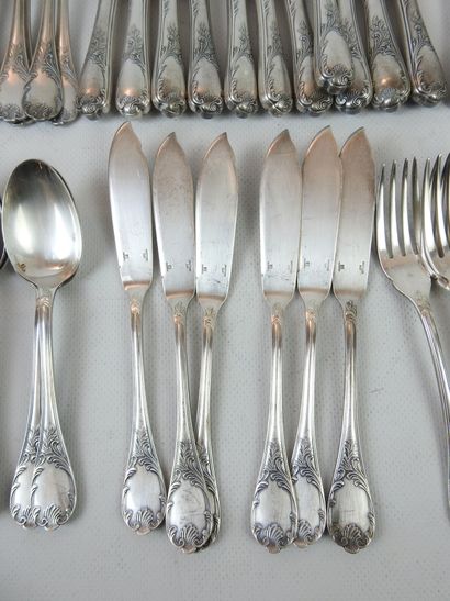 CHRISTOFLE: Part of a silver plated cutlery...